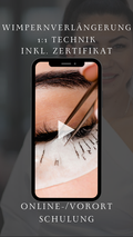 Wimpernverlängerung 1:1 Technik Schulung Online inkl. Zertifikat
